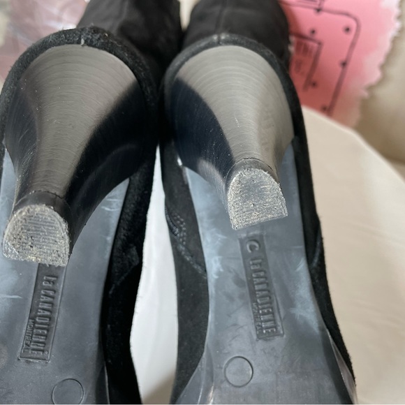 Black suede tall boots from La Canadienne Sz6 - Picture 12 of 16
